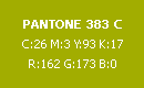 PANTONE 383 C C:26 M:3 Y:93 K:17 R:162 G:173 B:0